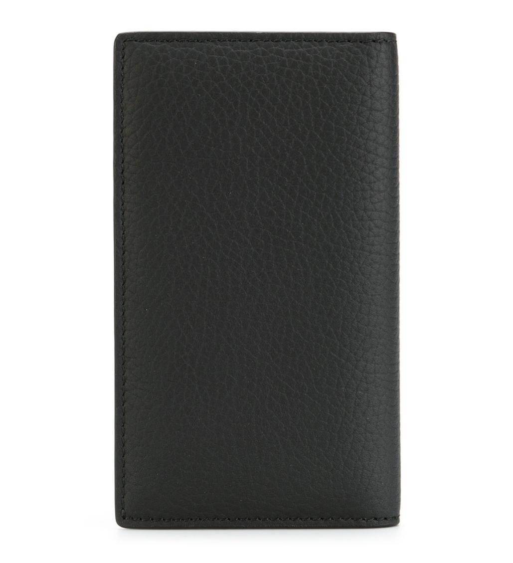 Suit Long Monogram Detail Black Leather Wallet - Image 2