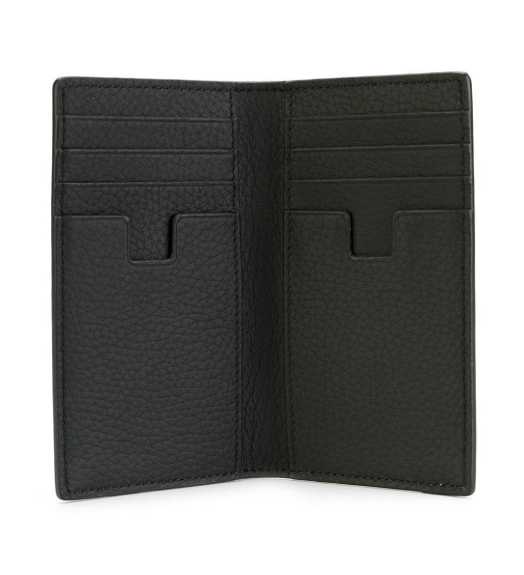 Suit Long Monogram Detail Black Leather Wallet - Image 3