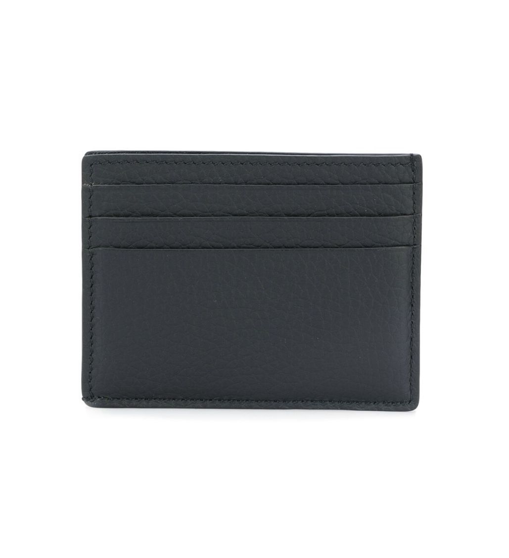 Tom Ford Monogram Detail Black Leather Cardholder Wallet - Image 3