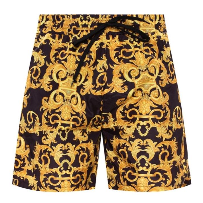 Versace Jeans Couture Print Logo Black Swim Shorts