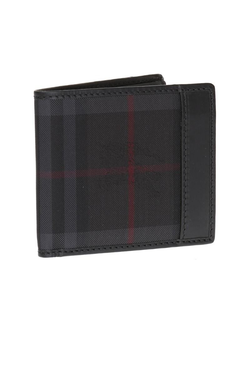 Horseferry Charcoal/Black Check BI-FOLD WALLET - Image 2