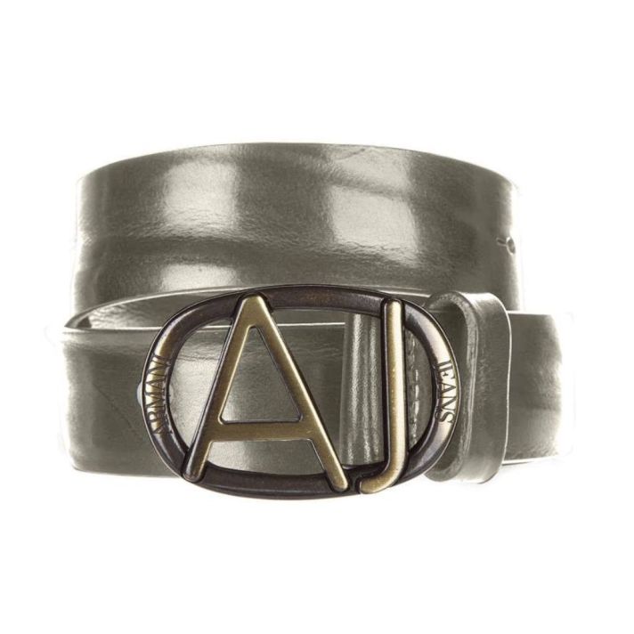 Mens AJ leather belt with buckle