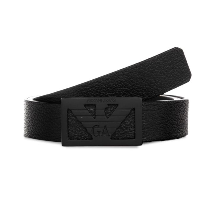 AJ Black Buckle Leather Belt