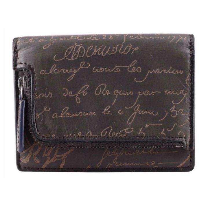 Leather Card & Coin Zip Mens Wallet