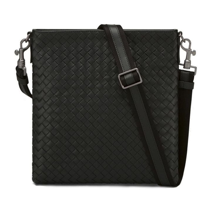Intrecciato Side Messenger Cross Body Bag