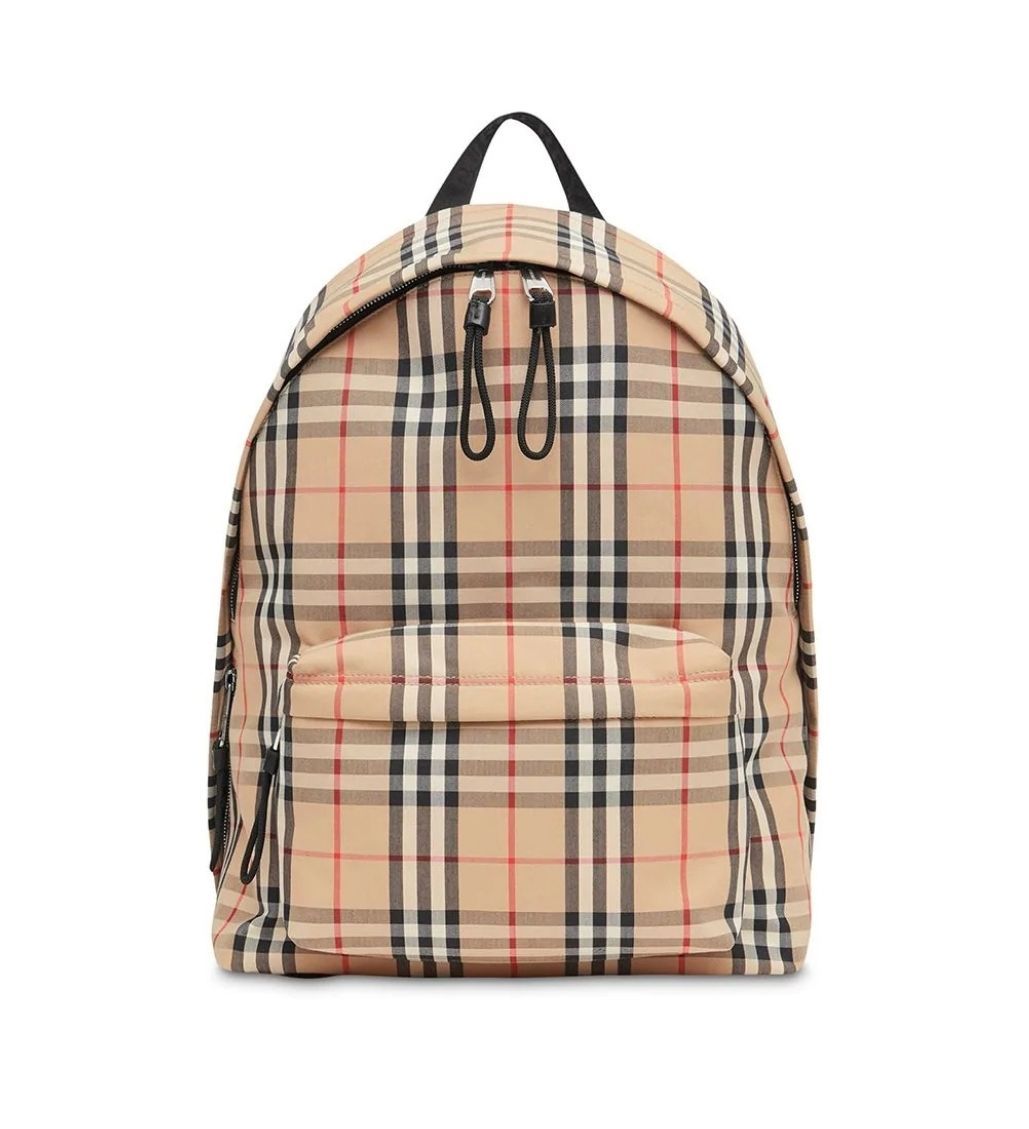 Vintage Check Nylon Backpack