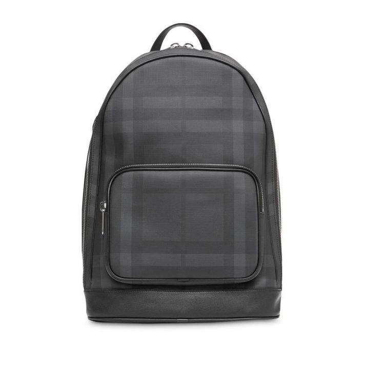 London Check and Leather Backpack