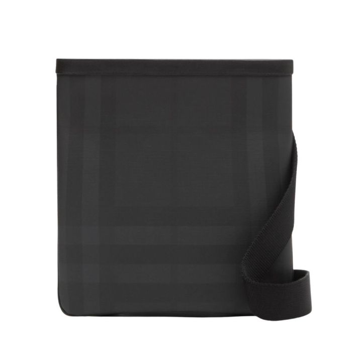 Slim London Check Leather Crossbody Bag