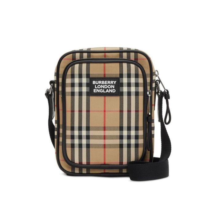 Freddie Vintage Check Beige Messenger Bag