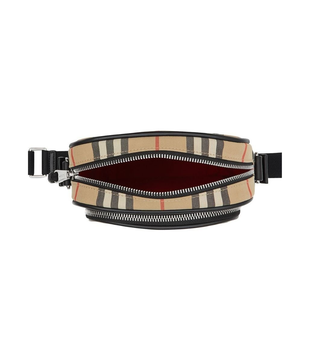 Freddie Vintage Check Beige Messenger Bag - Image 3