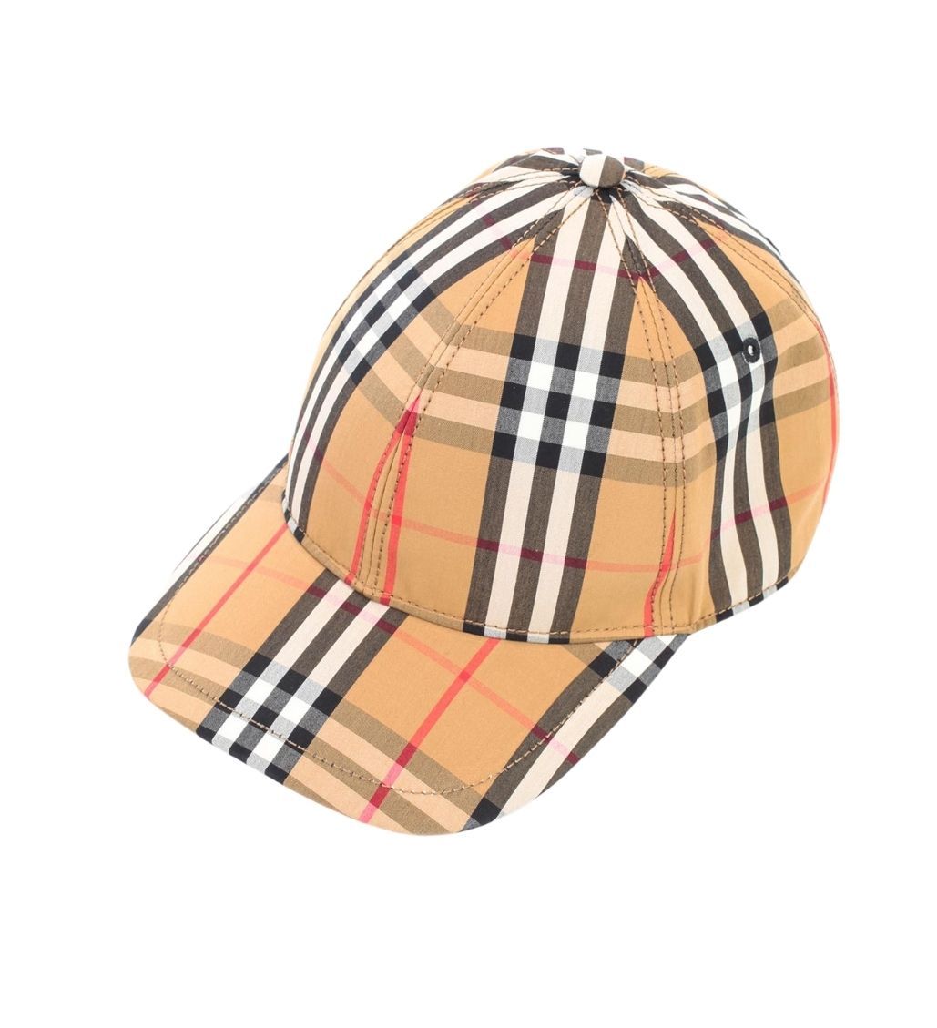Vintage Antique Yellow Check Baseball Cap