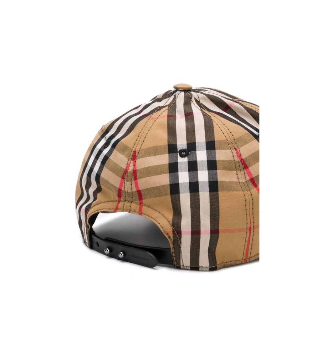 Vintage Antique Yellow Check Baseball Cap - Image 3