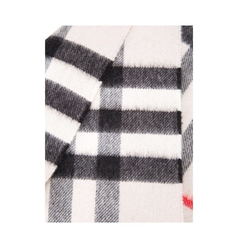 Classic Stone Check Cashmere Scarf - Image 2