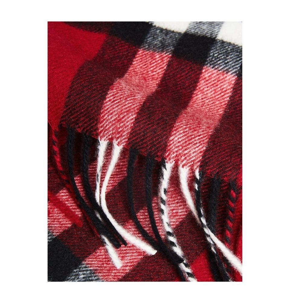 Classic Check Parade Red Cashmere Scarf - Image 2