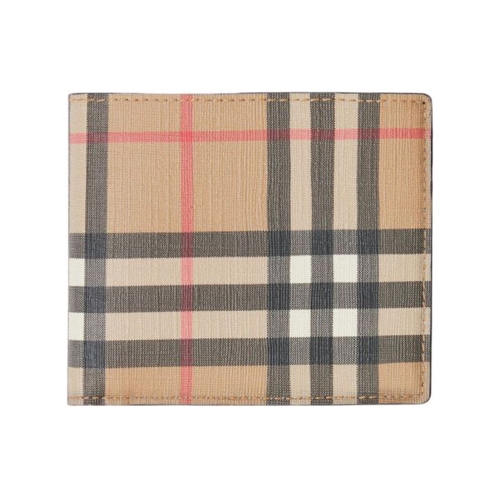 Vintage Check Canvas Bifold Wallet