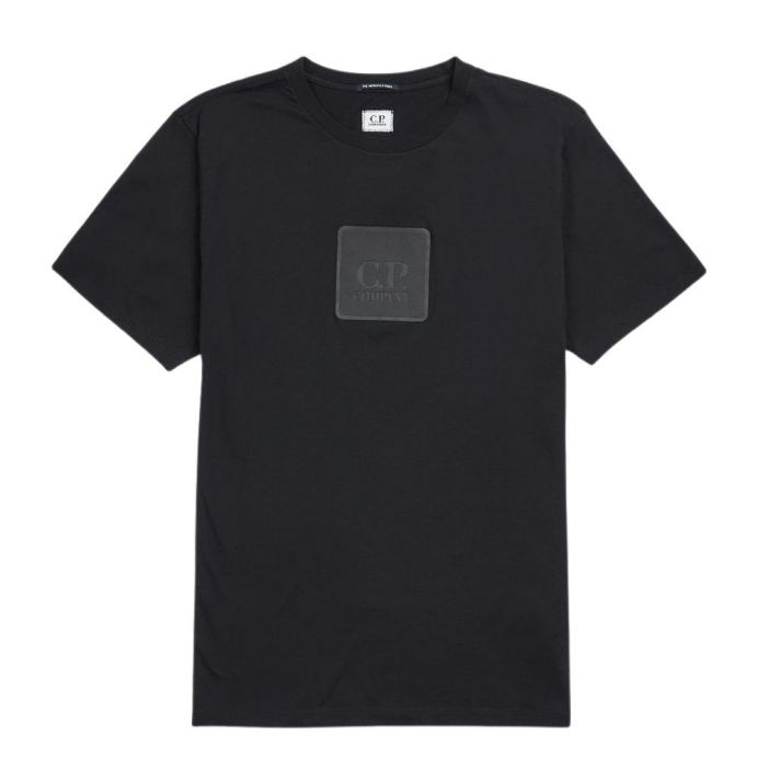 C.P. Company Black Silicone Logo T-shirt