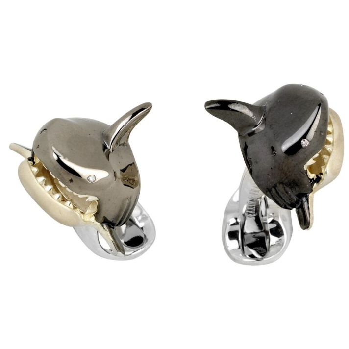 Large Shark Head Cufflinks