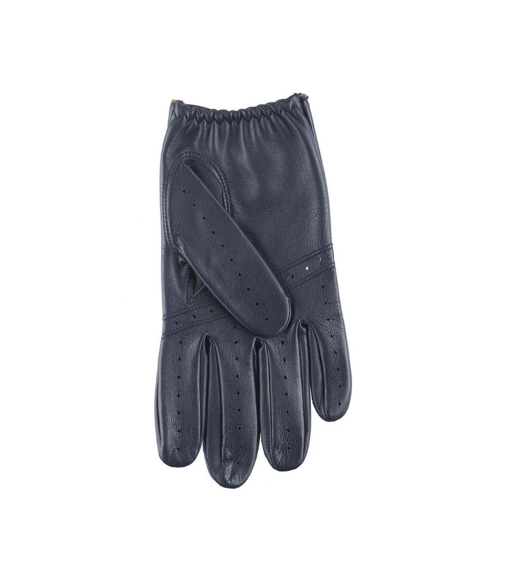Delta Classic Leather Navy Tan Driving Gloves - Image 3