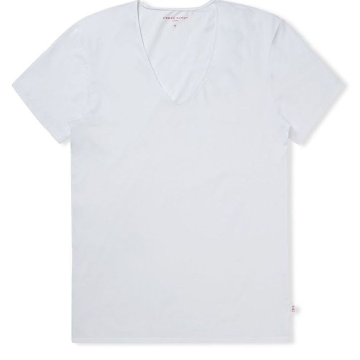 JACK PIMA COTTON STRETCH White V-NECK T-SHIRT