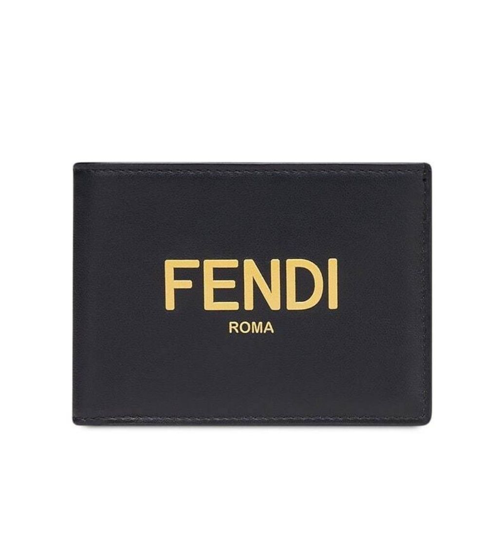 Black Leather Bi-fold Wallet