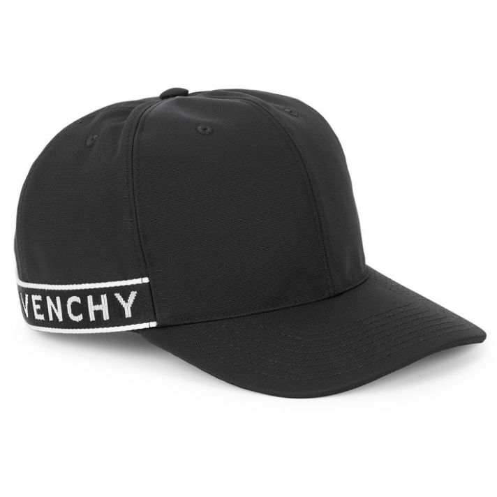 Black Logo Twill Baseball Cap