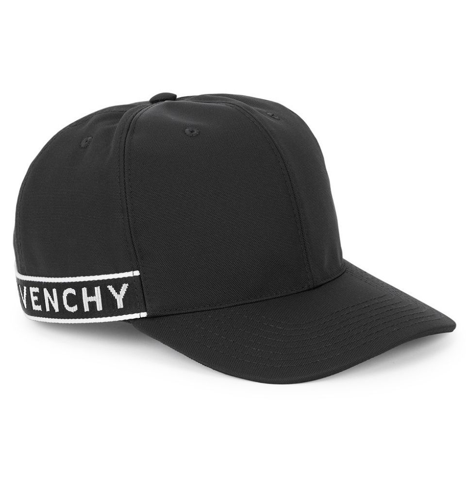Black Logo Twill Baseball Cap
