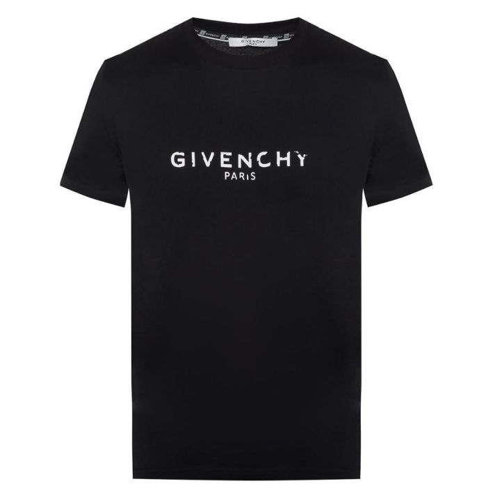 Vintage Logo Print Black T-shirt