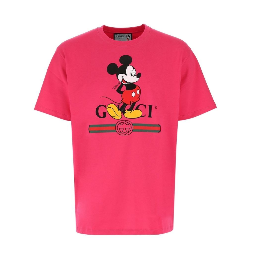 Disney x Gucci Print Oversize Fuchsia Pink T-shirt - Image 2