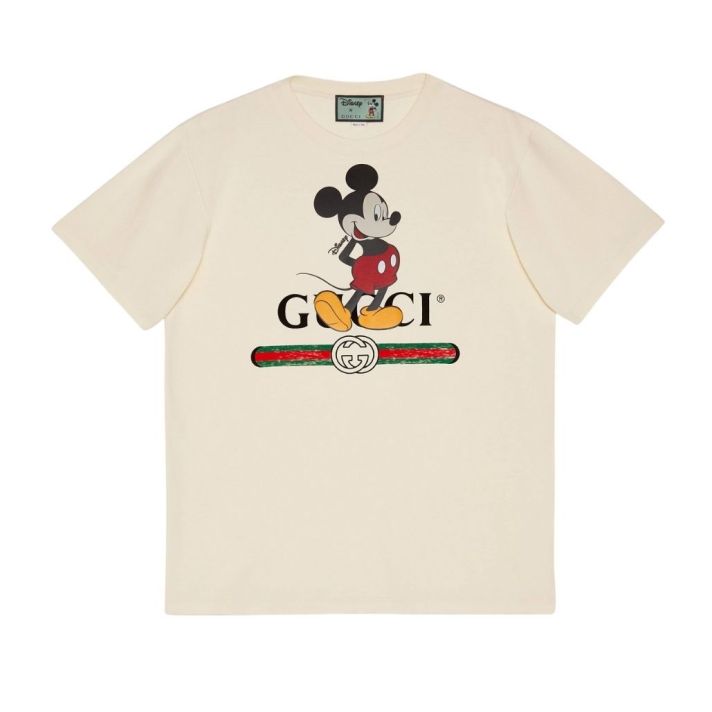 Disney x Gucci Print Oversize Beige T-shirt