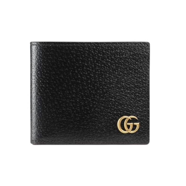 GG Marmont Leather Bi-fold Black Wallet