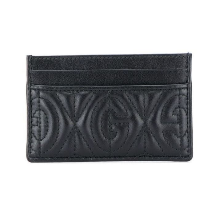 GG Monogram Detail Black Cardholder