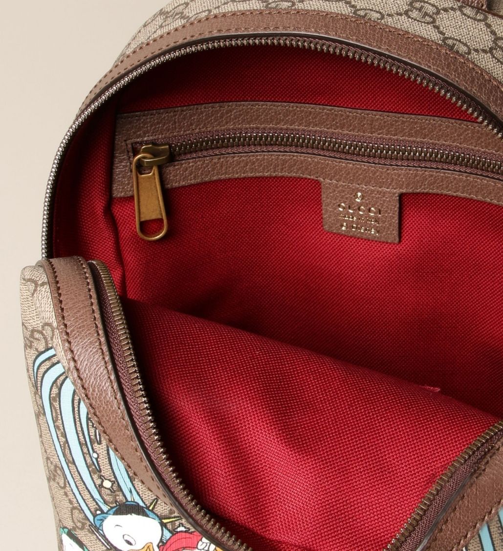 Donald Duck Disney x Gucci GG Supreme Canvas FabricBackpack - Image 7