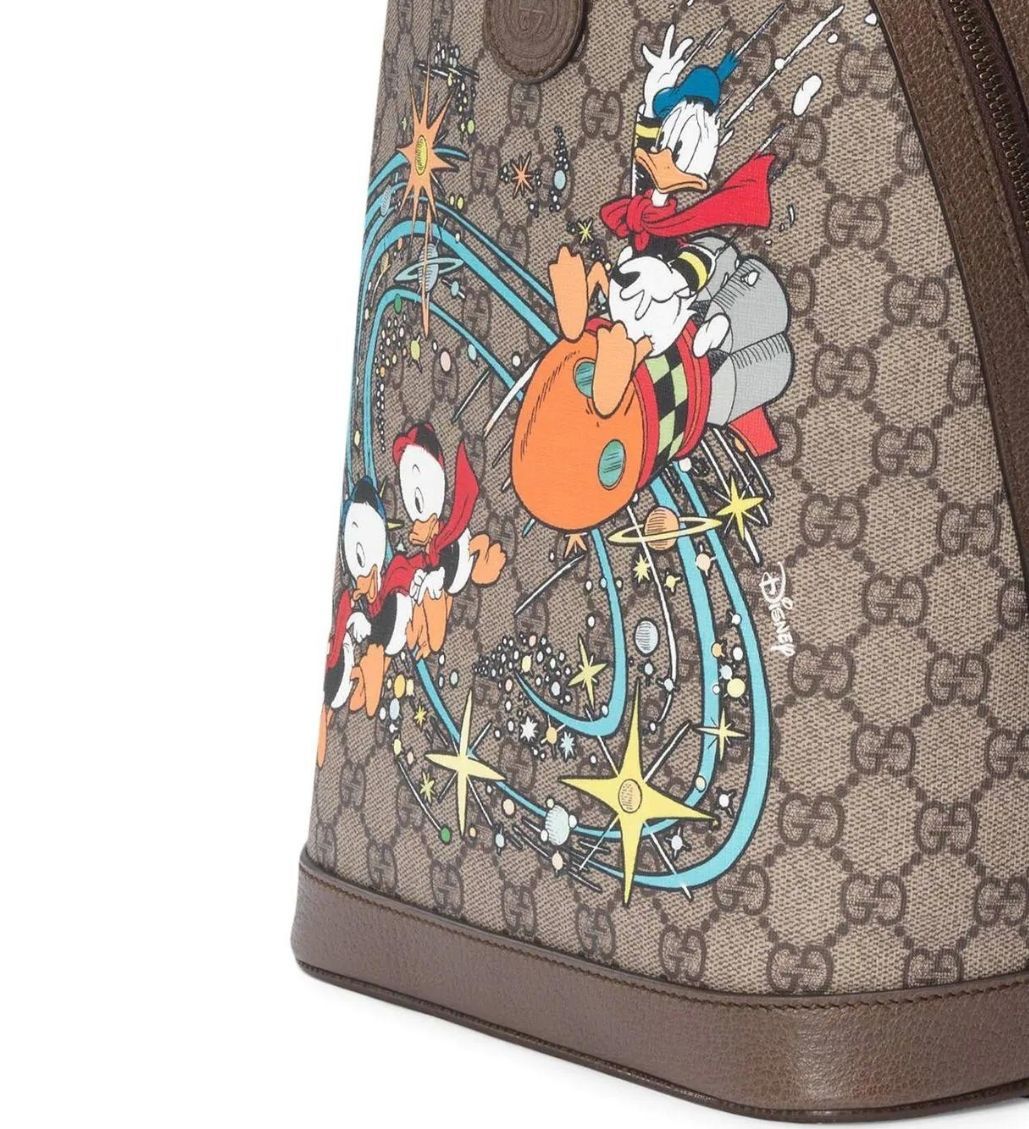 Donald Duck Disney x Gucci GG Supreme Canvas FabricBackpack - Image 6