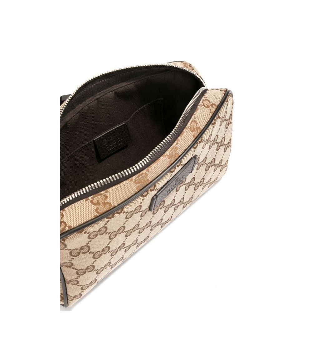 GG Small Canvas Beige Waist Belt - Image 2