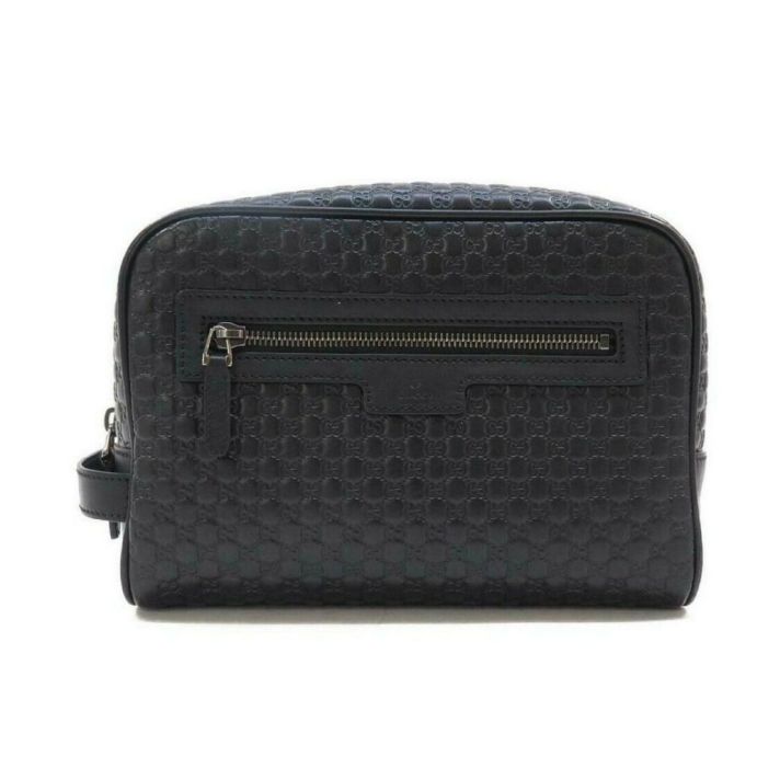 Micro GG Black Wash bag Toiletry Case