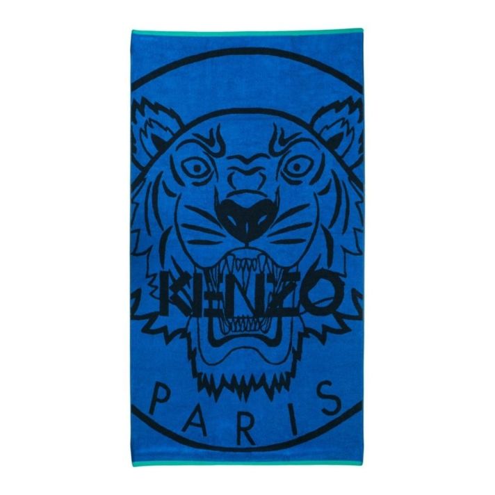 Kenzo Tiger Logo Blue Black Beach Towel