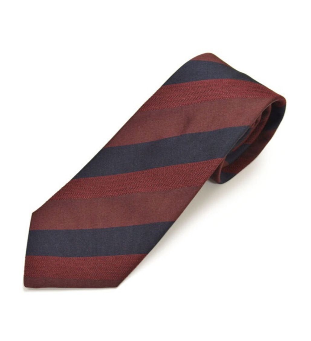 Multi-Stripe Burgundy Blue Tie