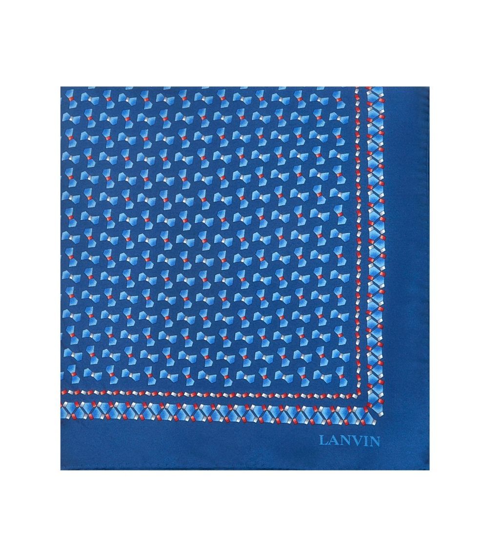 Tie & Pocket Square Bow Pattern Light Blue Gift Set - Image 2
