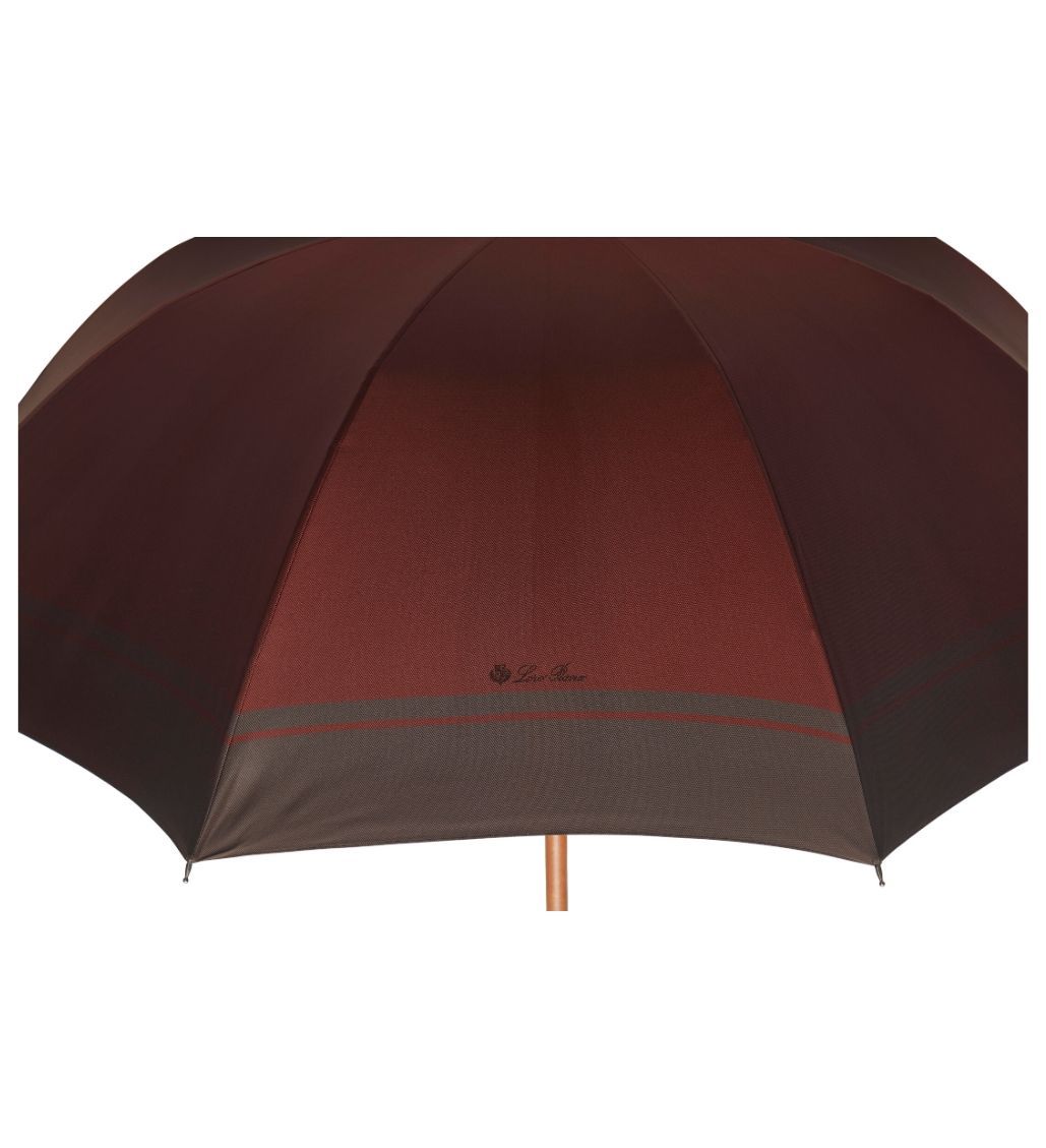 Maroon Brown One-Piece Malacca Wood Umbrella - Image 3