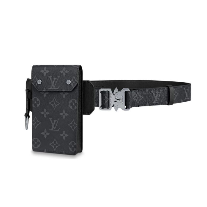 Utility Pouch Belt 35mm Black Monogram Eclipse