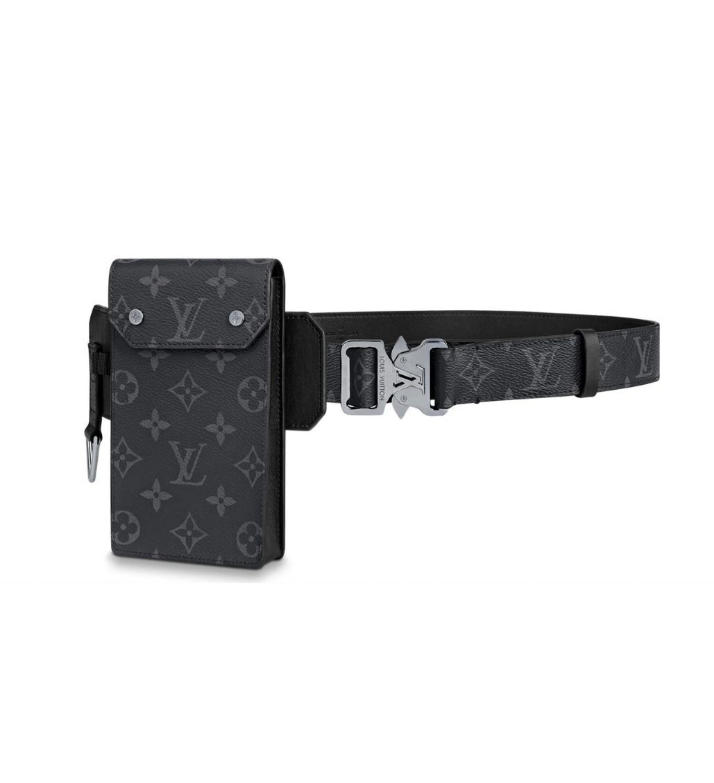 Utility Pouch Belt 35mm Black Monogram Eclipse