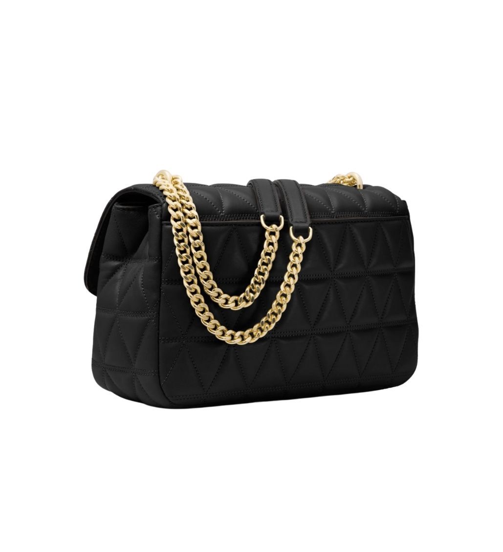 Sloan Large Black Quilted Leather Shoulder Bag - Image 3