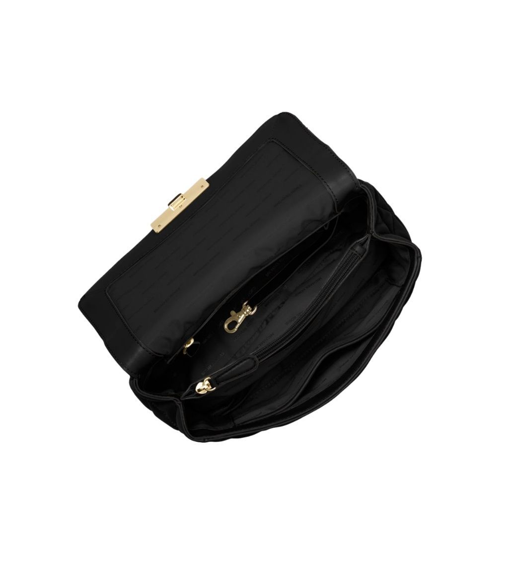 Sloan Large Black Quilted Leather Shoulder Bag - Image 2