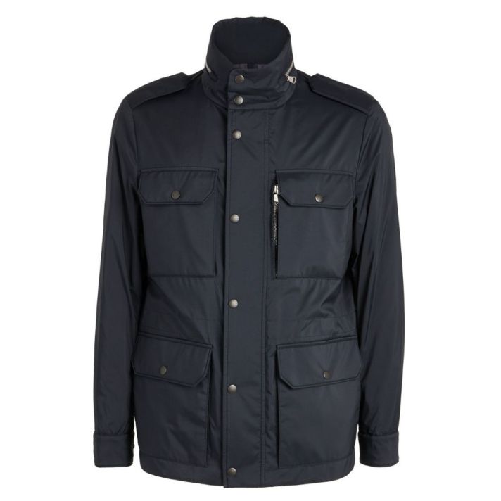 Moncler Baillaury Pure Goose Down Feather Navy Blue Field Jacket