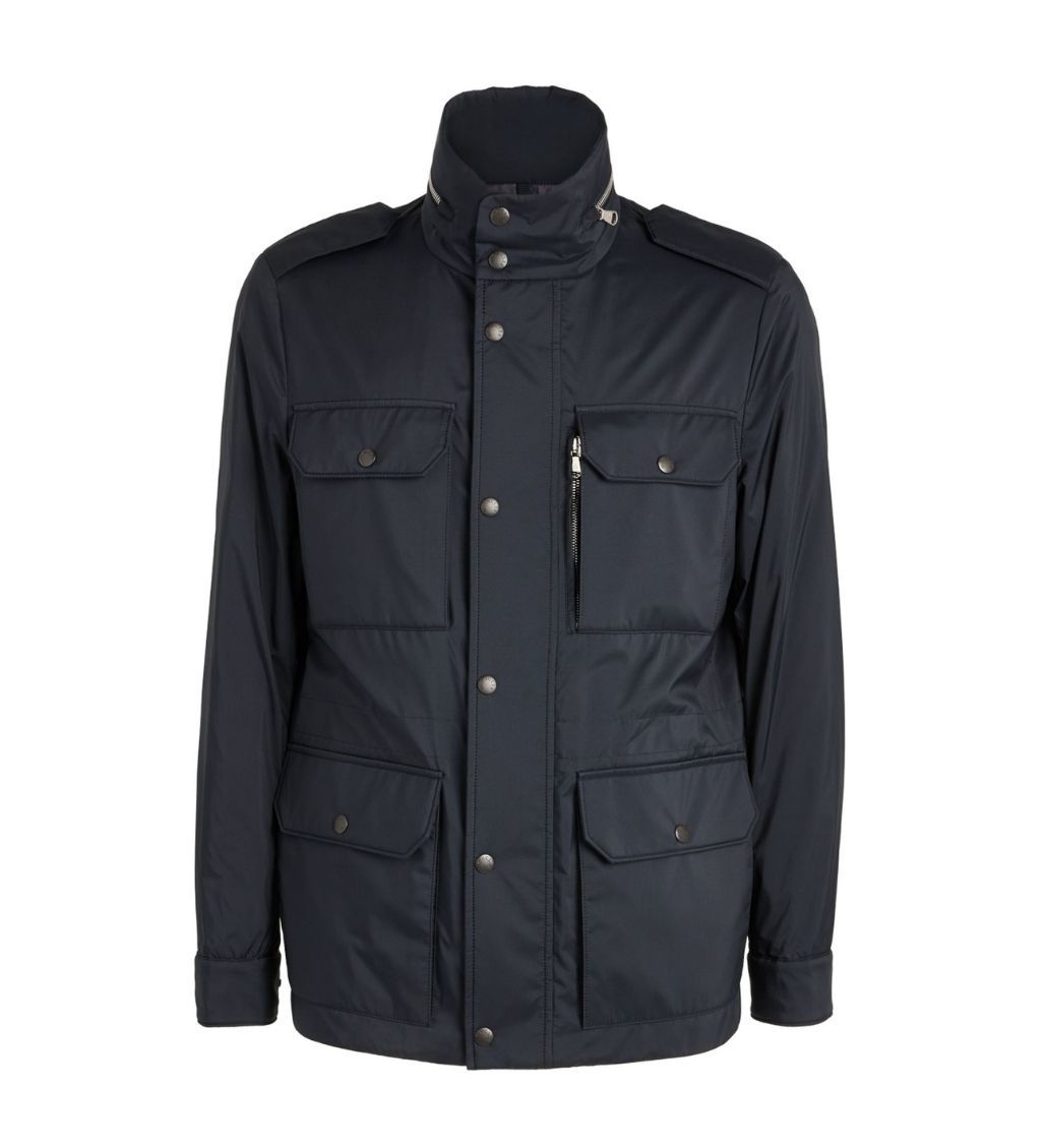 Moncler Baillaury Pure Goose Down Feather Navy Blue Field Jacket