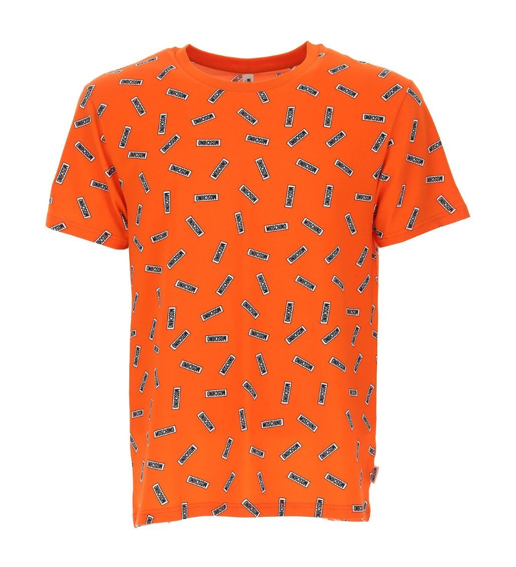 Underwear All Over Logo Print Orange/Coral Tshirt