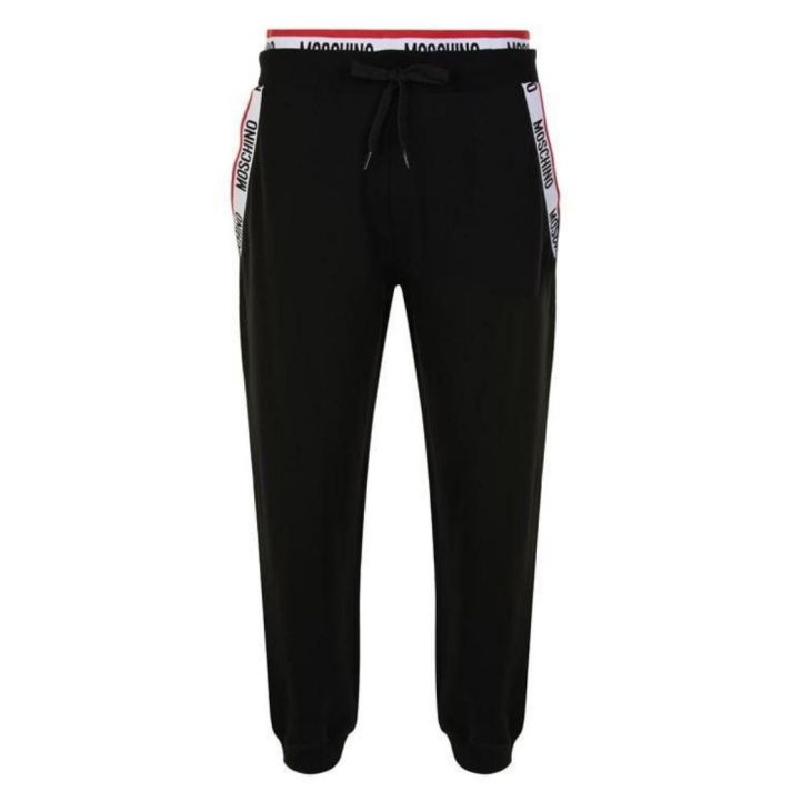 Underwear Tape Logo Black Jogging Bottoms