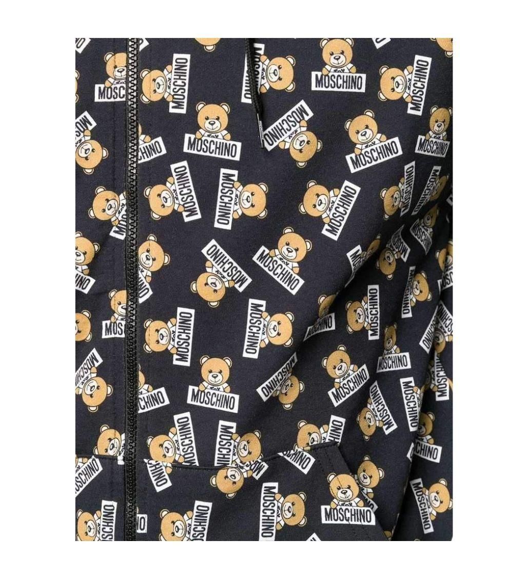 Underwear Teddy Bear Black Zip Hoodie - Image 2
