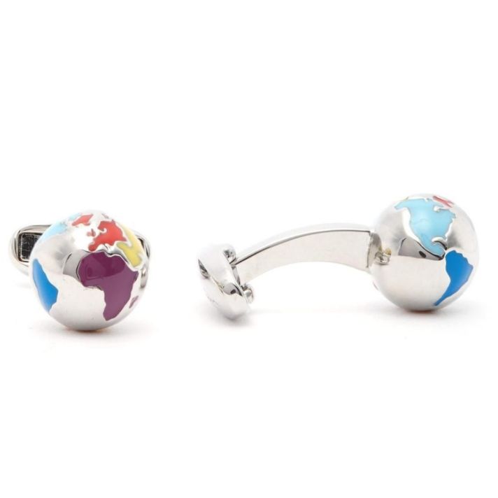 Multi-Coloured Globe Cufflinks