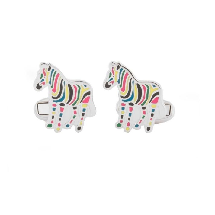 MULTI-COLOURED Zebra CUFFLINKS